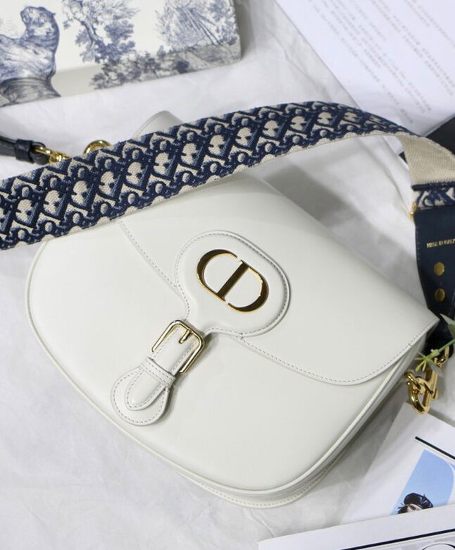 Christian Dior Large Dior Bobby Bag White